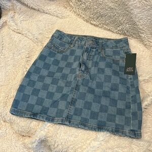 Wild Fable checker denim skirt